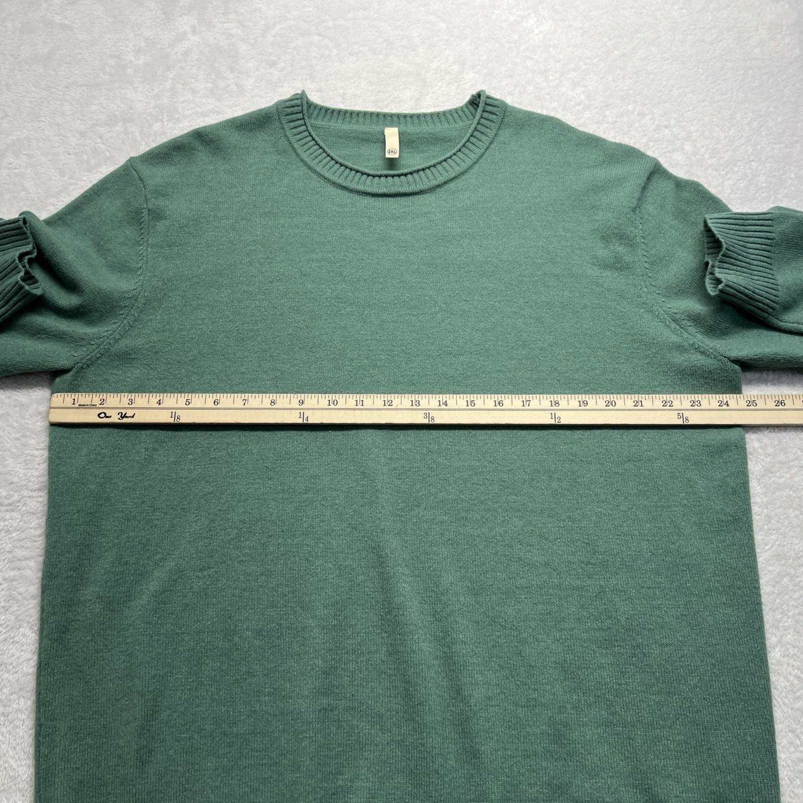 Roll Neck Sweater Long Sleeve Men 2XL Green unbranded acrylic nylon poly
