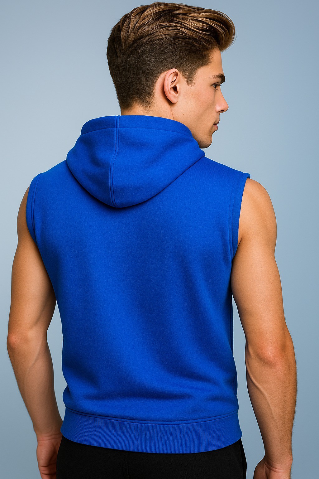 Scarlet Spider Blue color Sleeveless Pullover Hoodie – Thanksgiving Sale