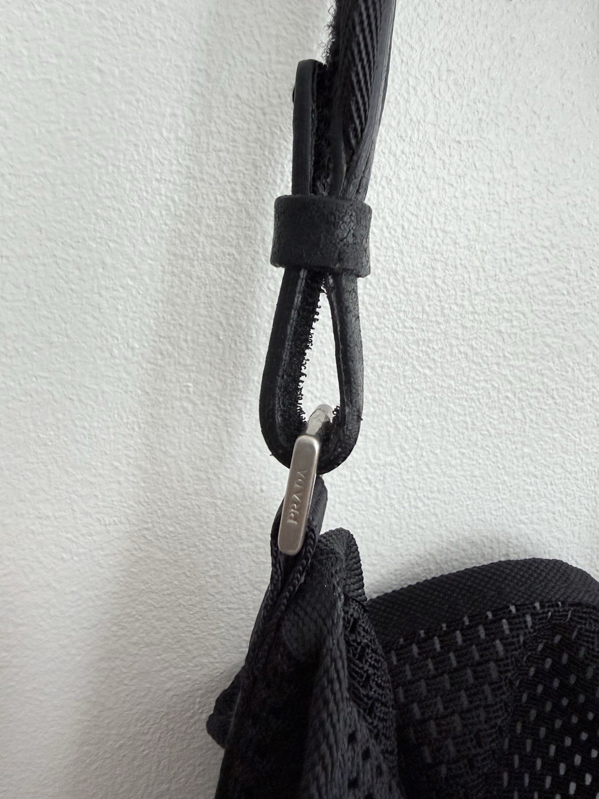 PRADA Mesh and Leather Messenger Bag – Authentic Vintage/Made in Italy