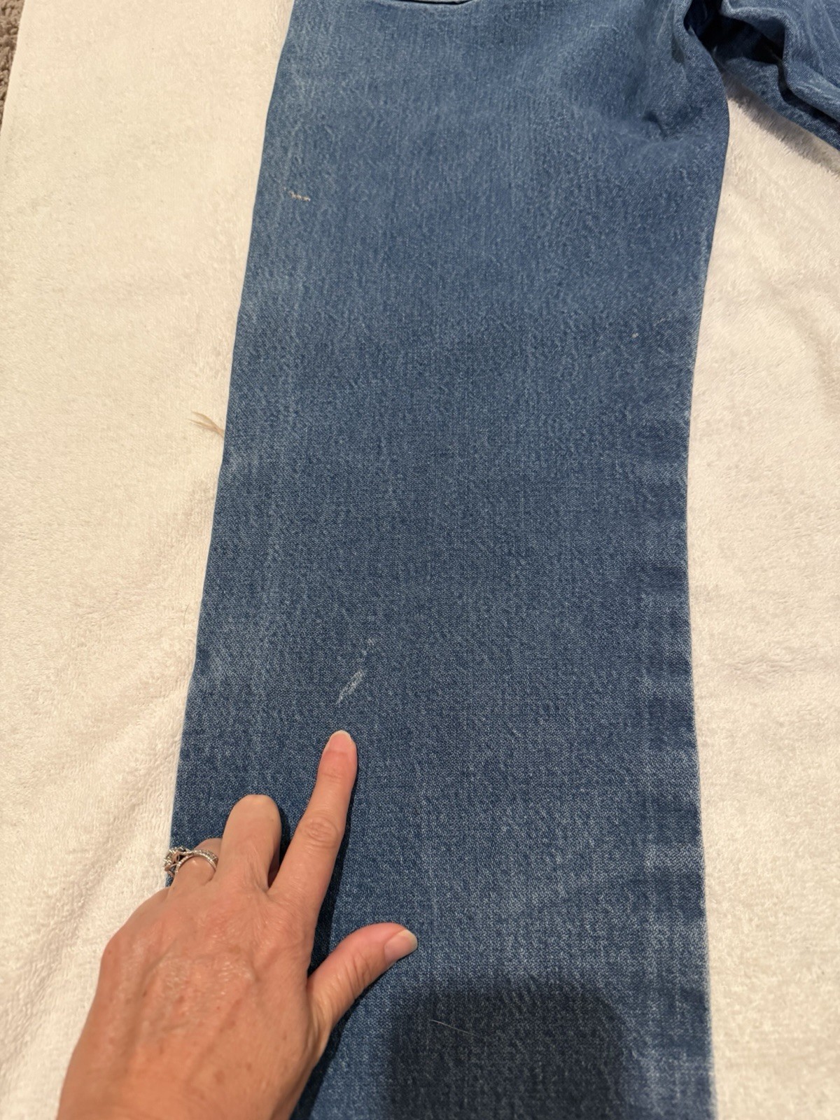 Wrangler Vintage Cowboy Cut Men’s Blue Denim Jeans Straight Regular Fit Mid Rise