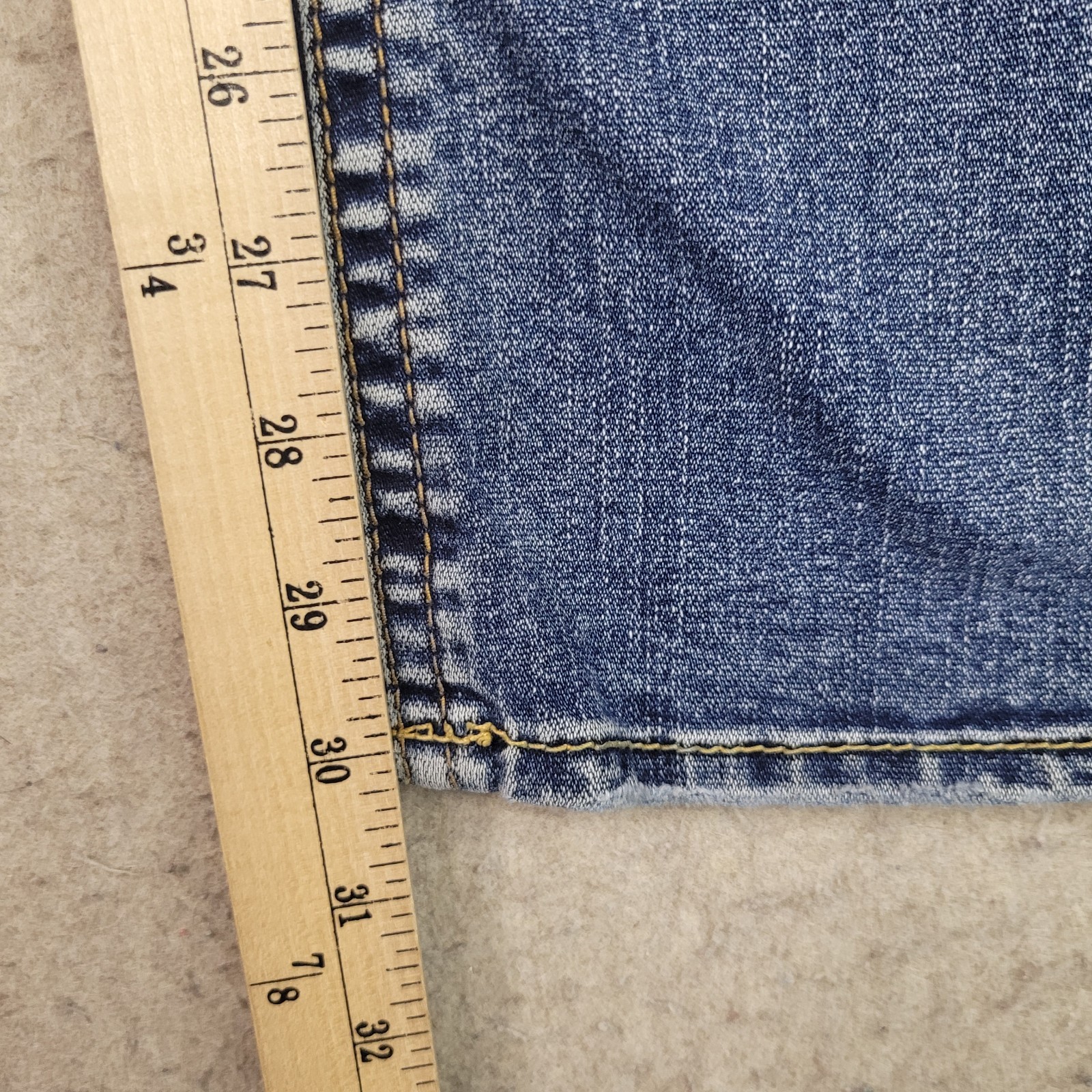 Silver Bootcut Jeans Womens 30 Blue Thick Stitch Distress Western Canada Vintage