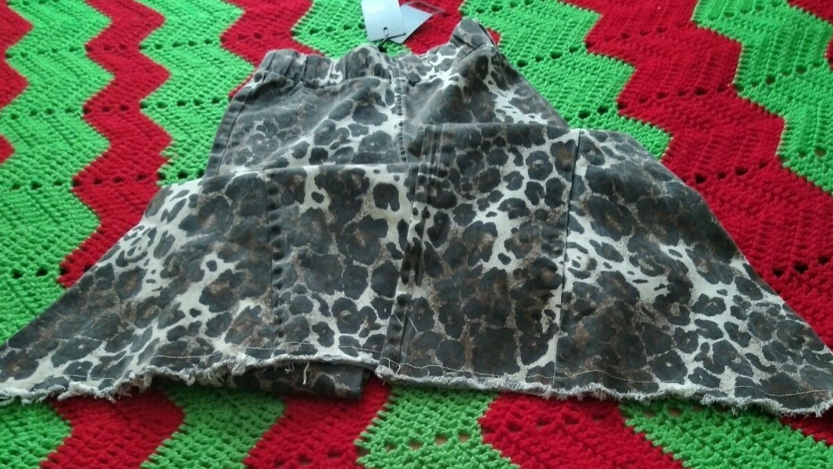 Womens L&B Leopard Print Flare Strecth Pants Size S (24X34)