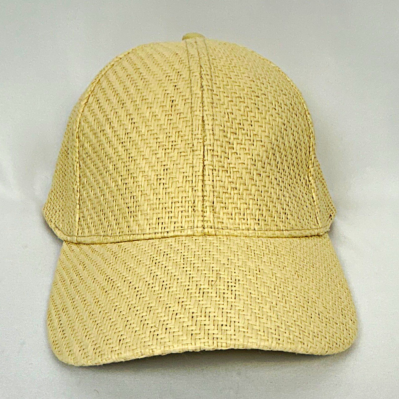 World Market Beige Paper Adjustable Baseball Cap Hat Solid 22 in Women’s