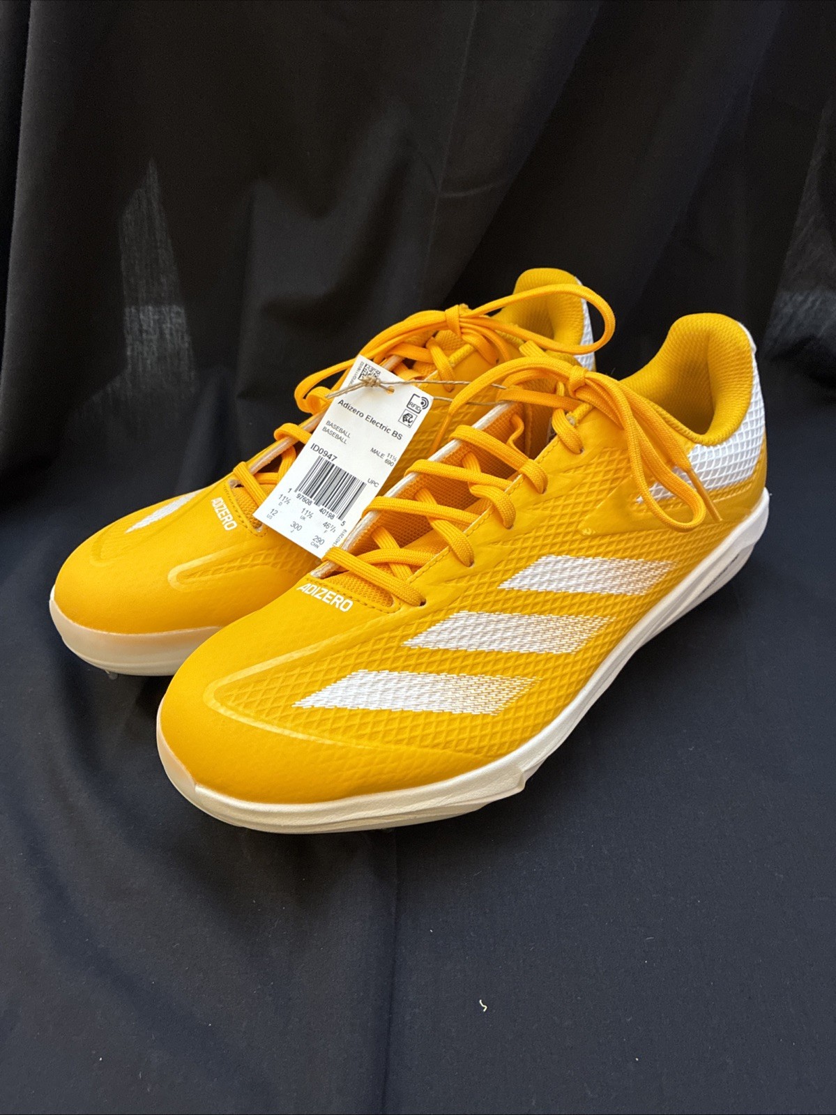 Adidas Adizero Electric BS Metal Baseball Cleats Yellow Men’s Size 12 ID0947