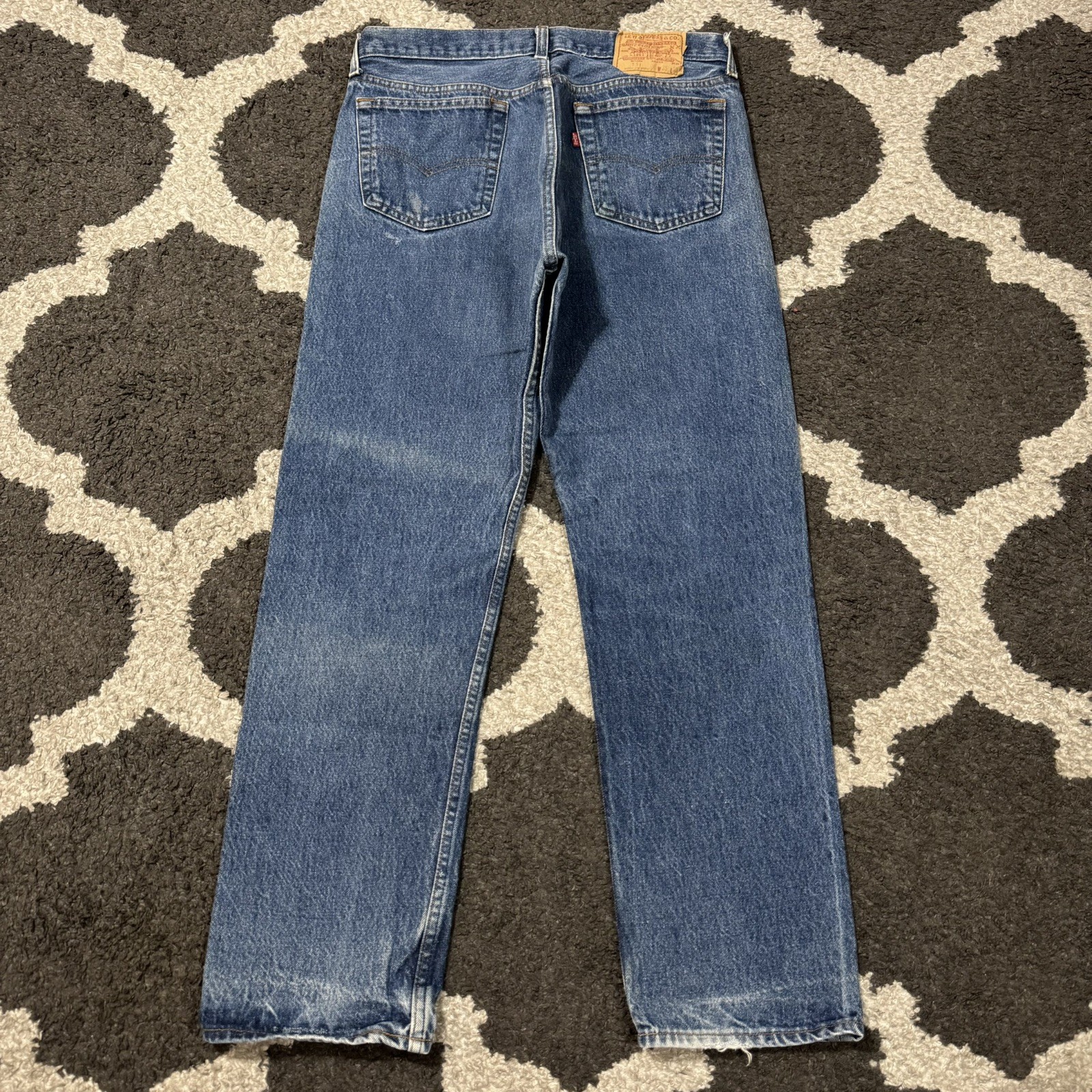 Vtg 80s Levis 501 Jeans Mens 35×33 (fit 32×30) Made in USA Button #522 RARE