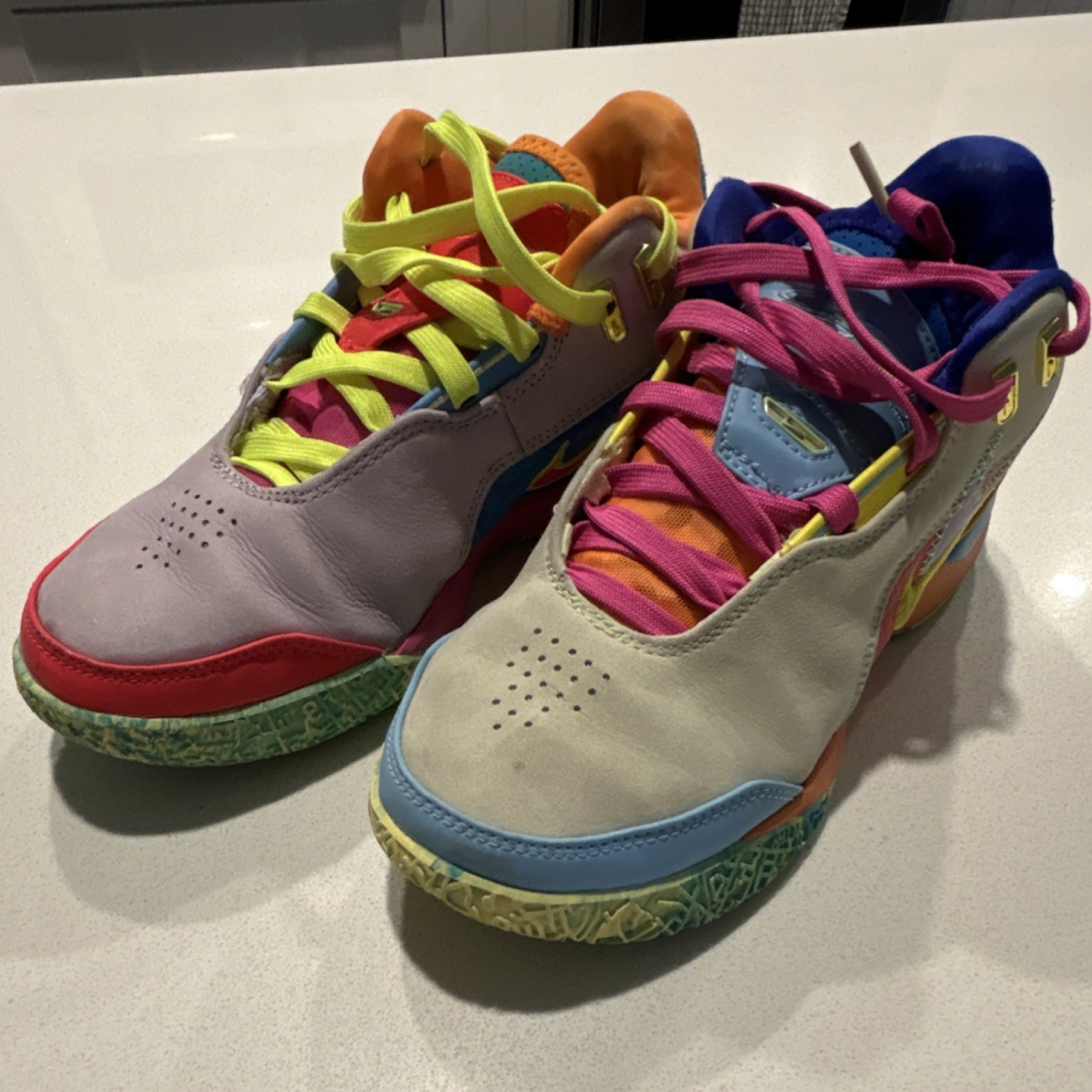 Nike LeBron 19 EP Basketball Shoes Multicolor Colorblock Low Top Lace Up Rubber