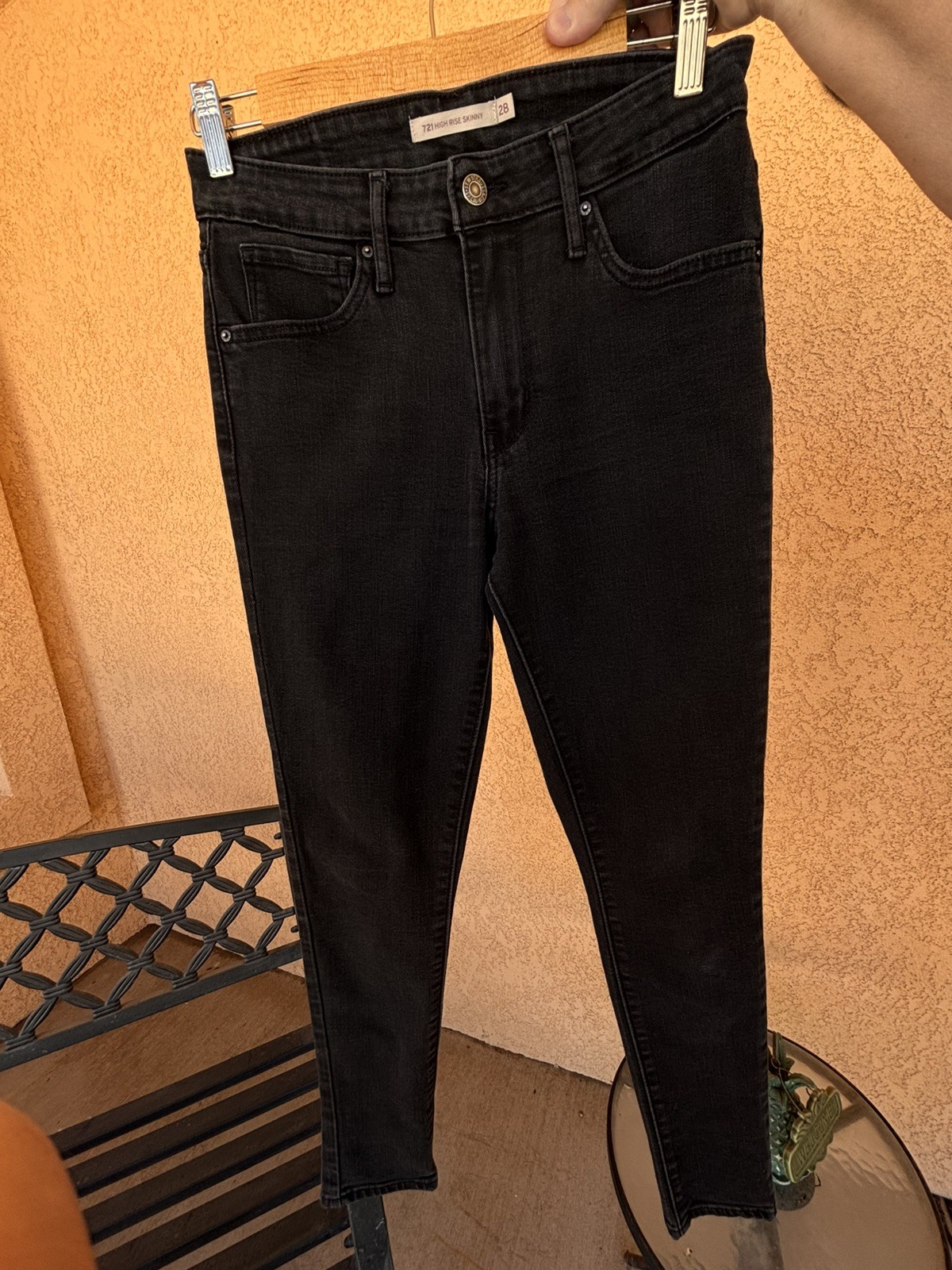 Levi’s Premium 721 High Rise Skinny Women’s Jeans – Black 28L 28W