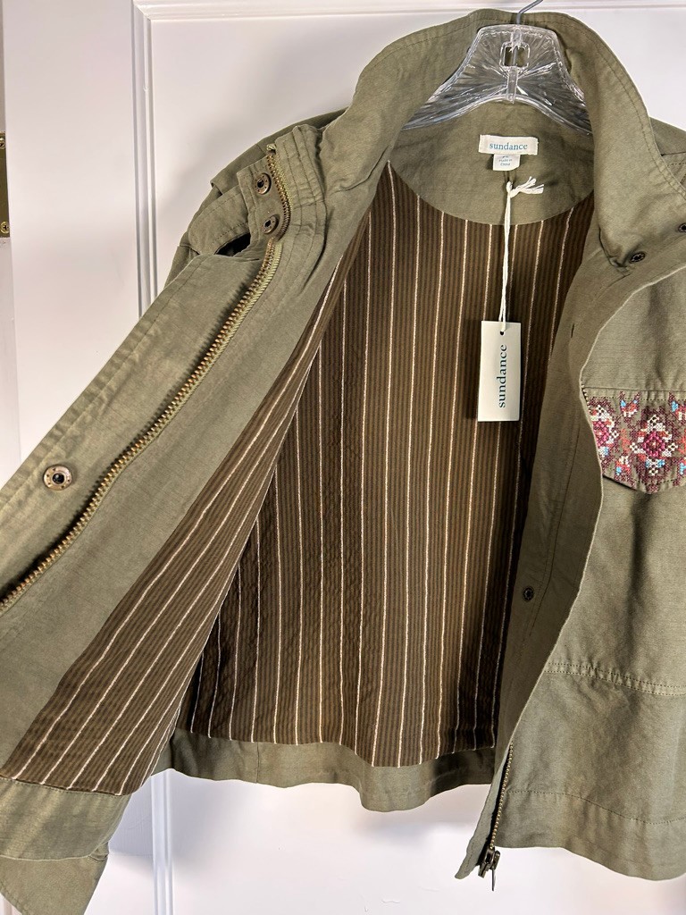 NWT Sundance Catalog Love and Soul Jacket Military Style Size PL