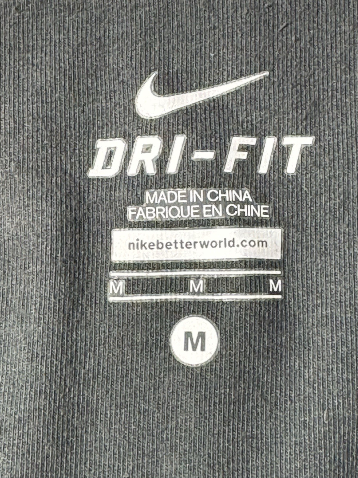 Pre Owned Excellent Nike Dri Fit Capri Leggings Embroidered Black Turquoise Sz M