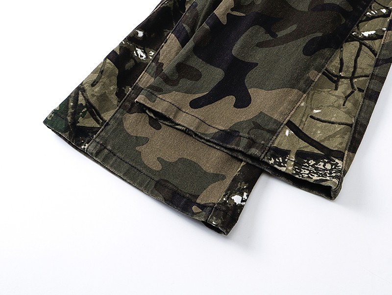 purple Brand Dark Camo Print Flared Denim Jeans Multicolor