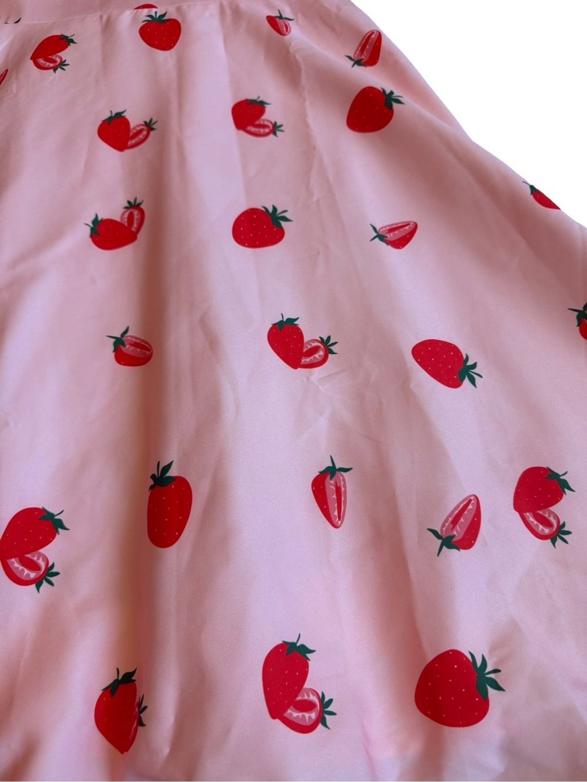 Belle Poque Strawberry Print DressA-Line Retro Pinup Rockabilly Girly Size Large