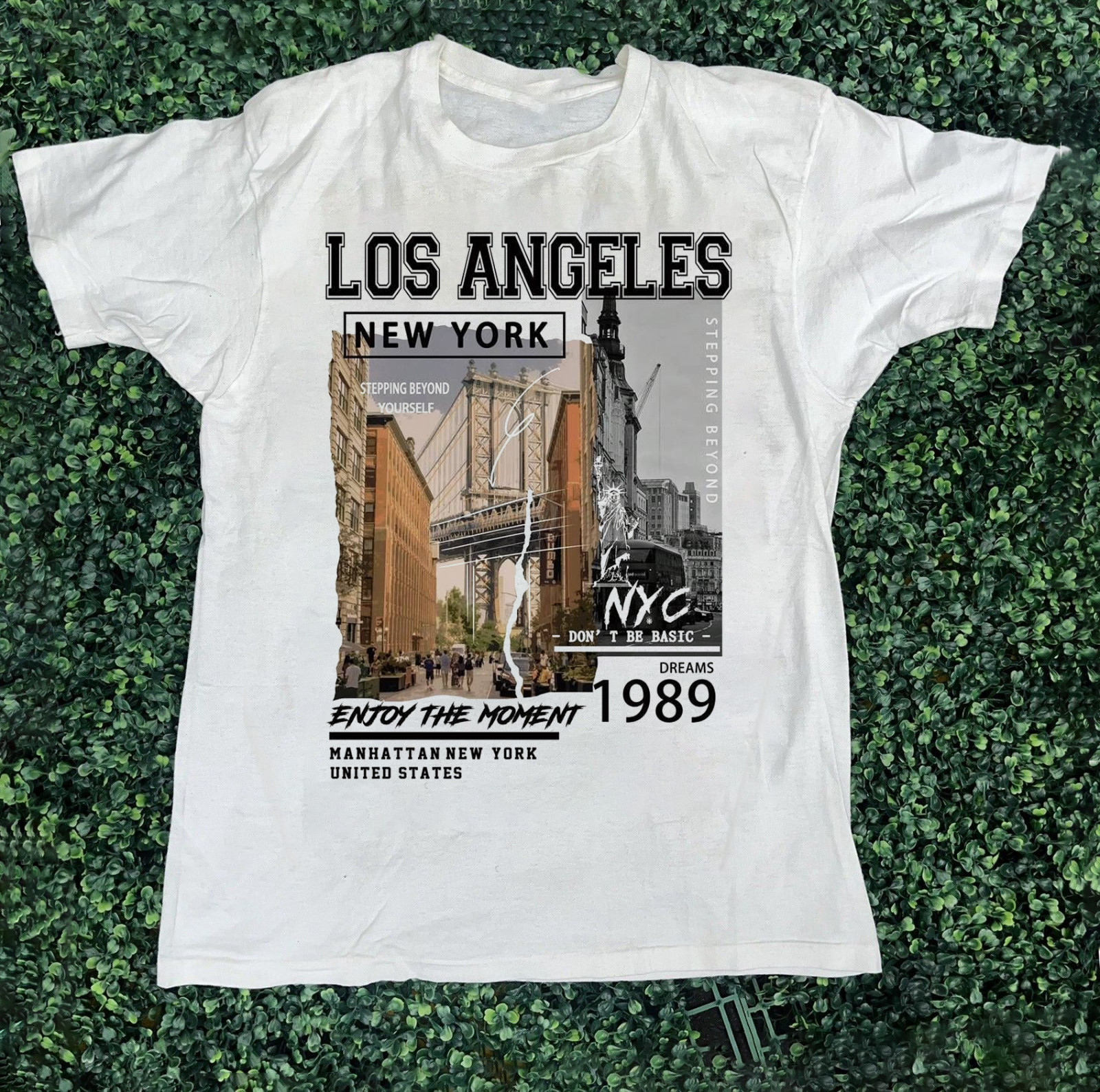 Los Angeles New York Vintage Aesthetic Graphic T-Shirt Streetwear