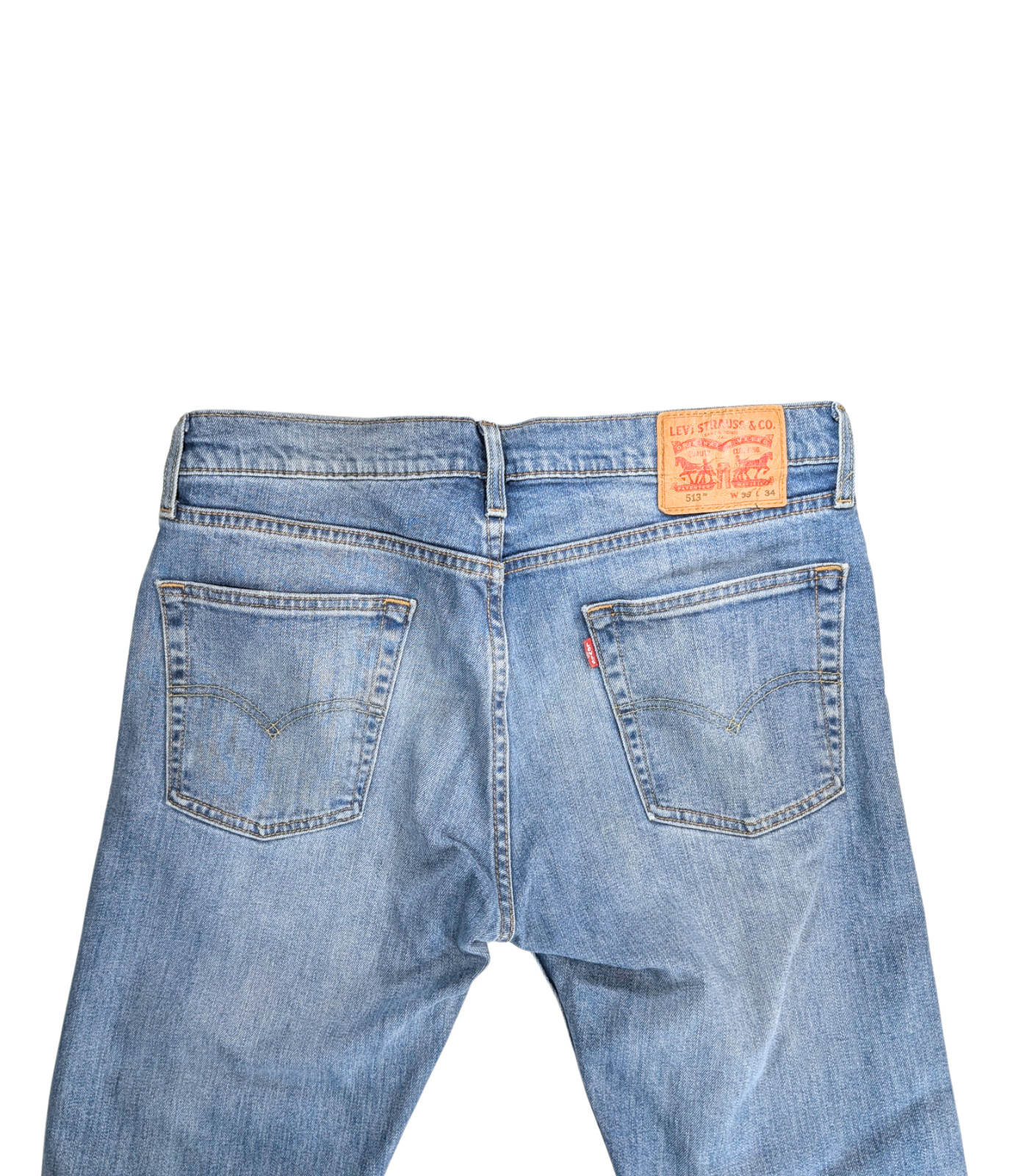Levi’s 513 Men’s 33×34 Light Wash Slim Straight 5 Pocket Blue Jeans