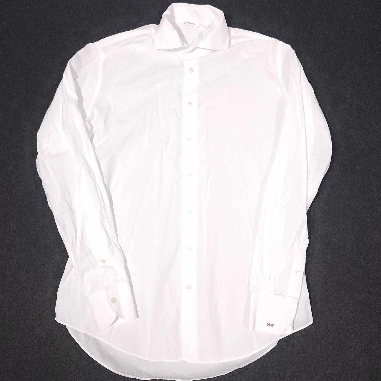 Suitsupply Dress Shirt Mens 15.5-35 Slim Fit White Button Up Long Sleeve Cotton