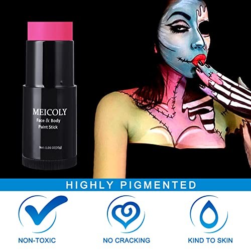 Pink Face Body Paint Stick(1.06Oz),Waterproof pink face body paint stick
