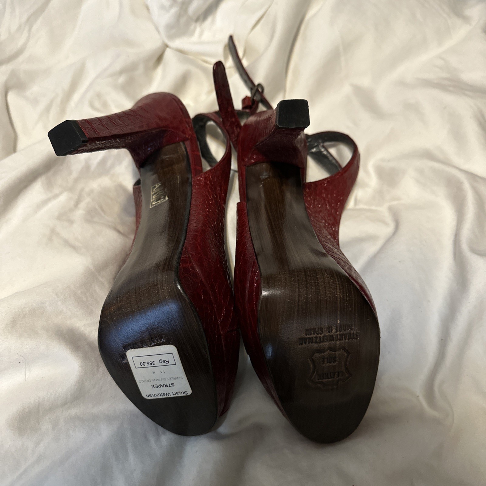 Stuart Weitzman Sky High Size 5.5 BURGANDY Platform ORIGINAL PRICE $355