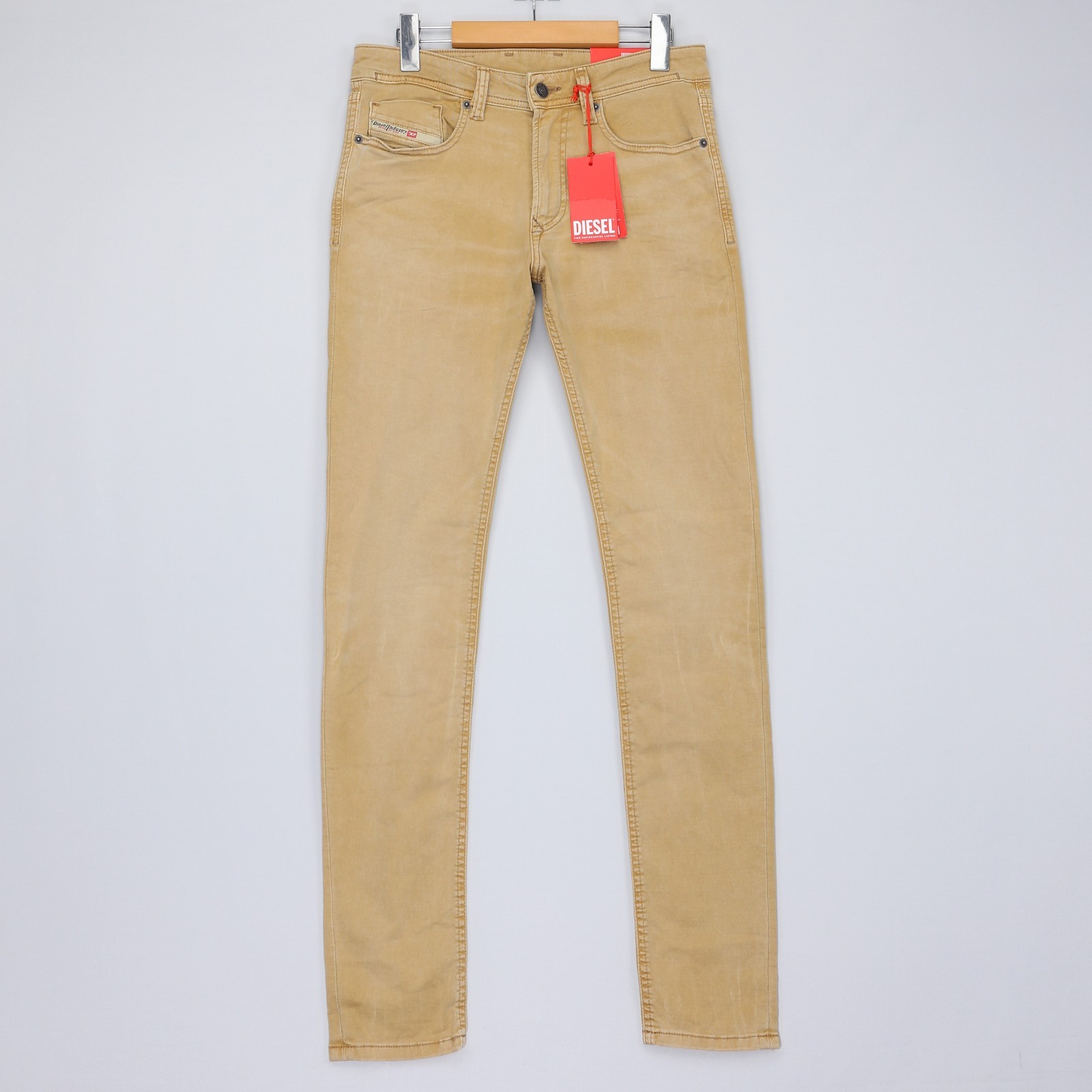 Diesel Mens Jeans 1979 Sleenker Trousers Skinny Leg Low Rise Beige Size NWT