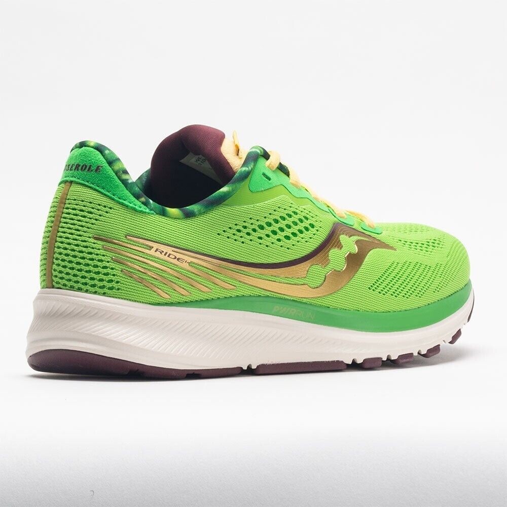 Saucony Men’s Ride 14 Green Bean Casserole Gold Logo S20650-17 Size 12 M NEW BOX