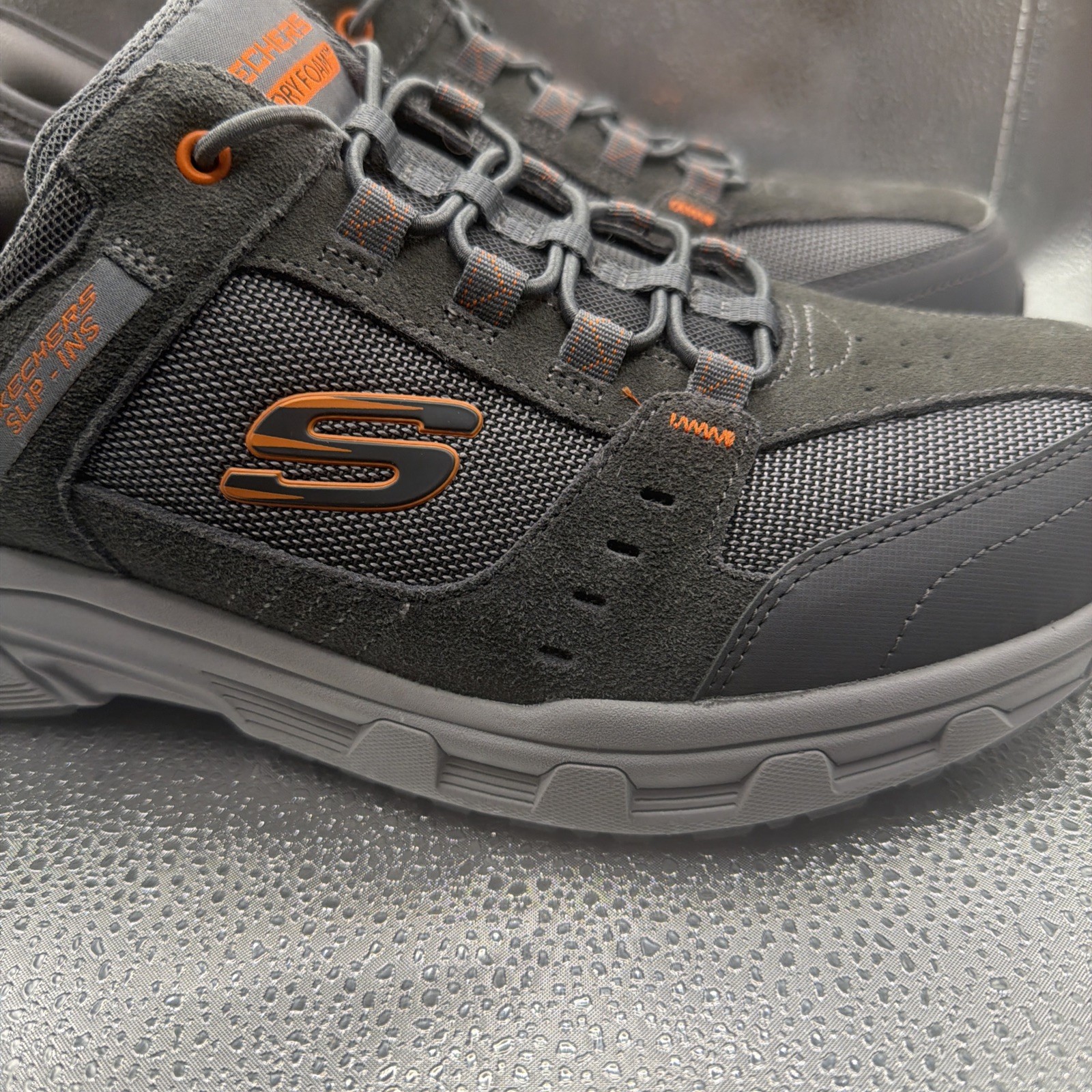 SKECHERS Slip-ins Memory Foam Men’s12 Sneakers Gray Orange