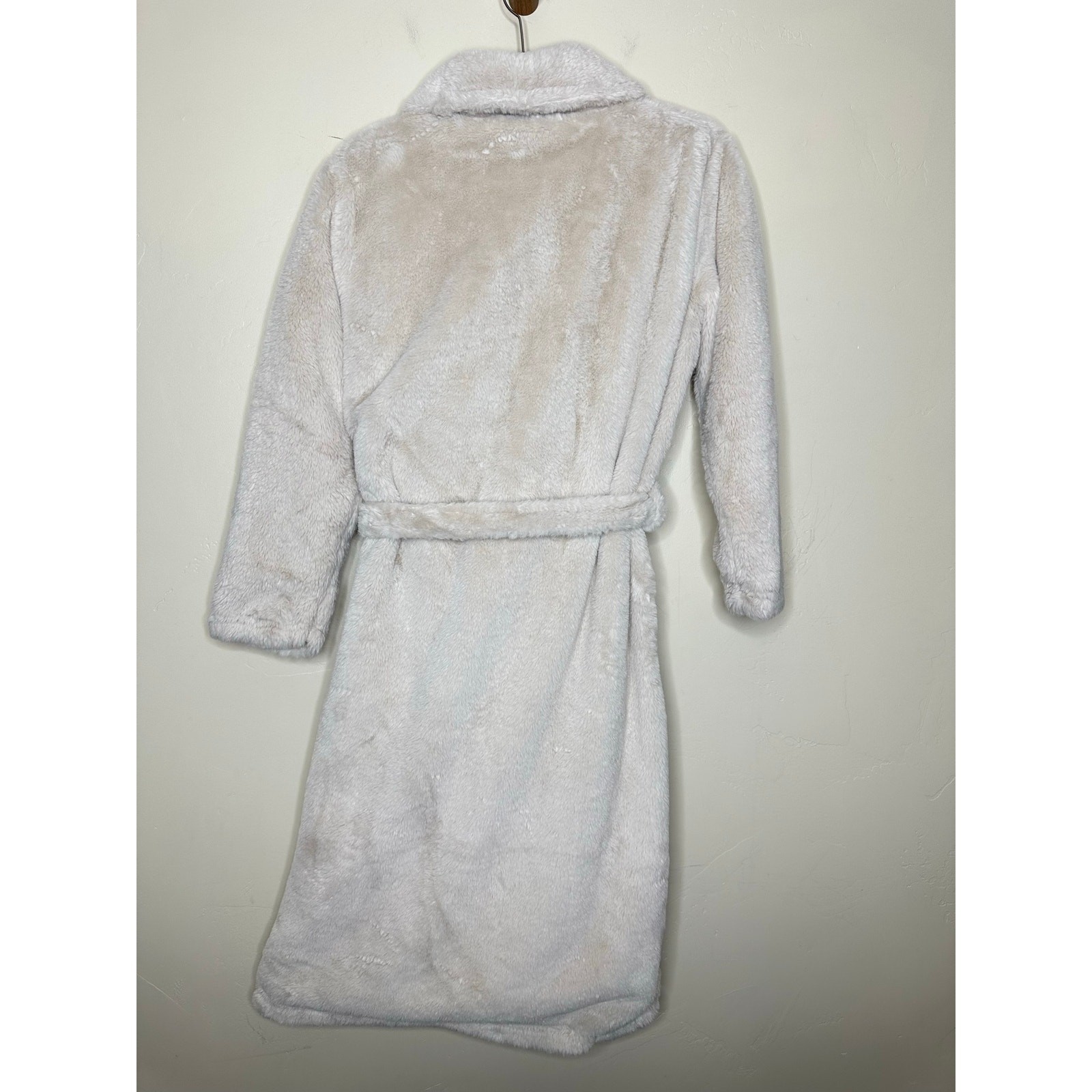 Minky Couture Cream Designer Robe Plush & Soft Faux Fur Heavy Size XS