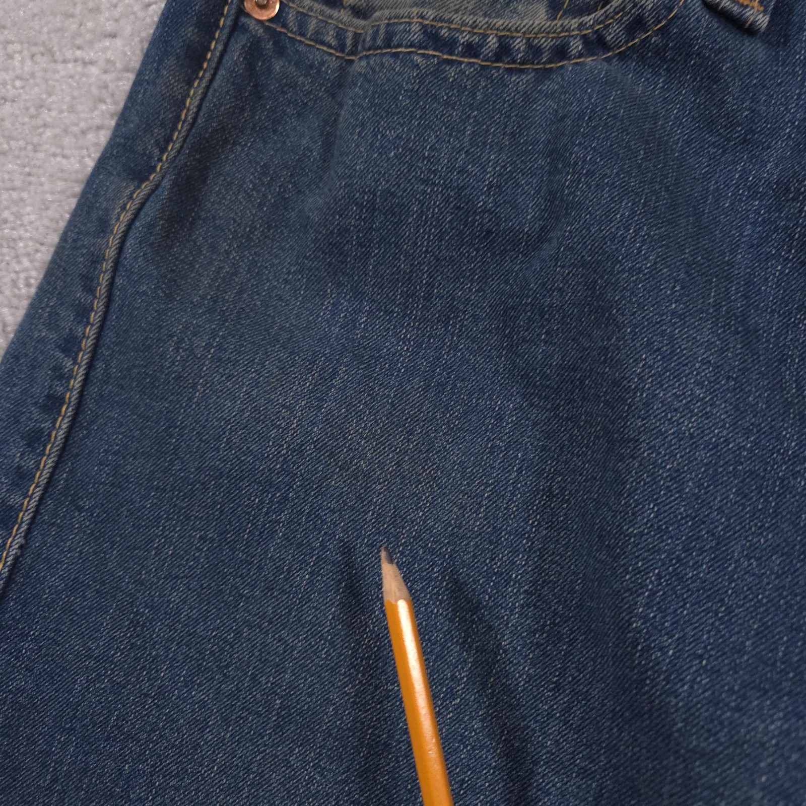 Levis Type 1 REAL LOOSE Shorts Mens 34 Blue Denim Cutoff Frayed Distressed Raw