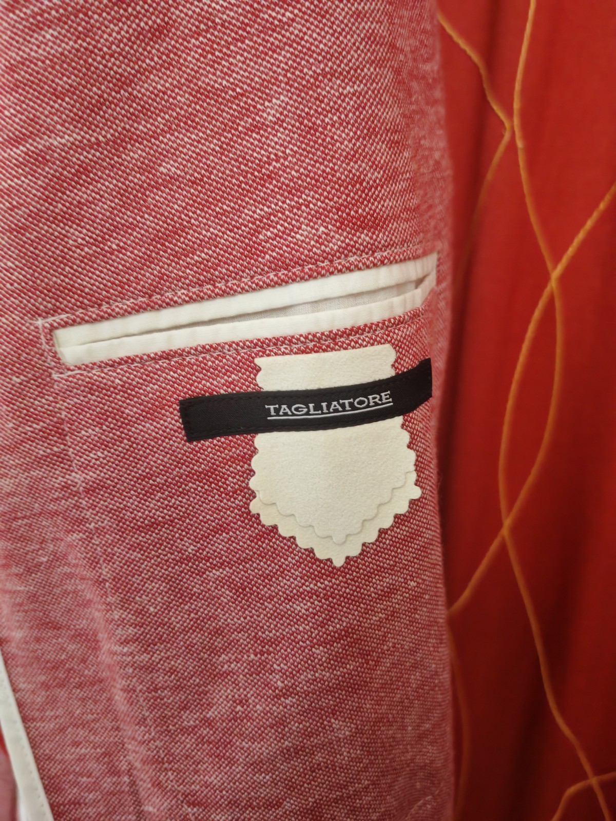 TAGLIATORE 700€ Men’s Blazer Jacket Linen & Cotton Size EU48 ( S ) Made in Italy