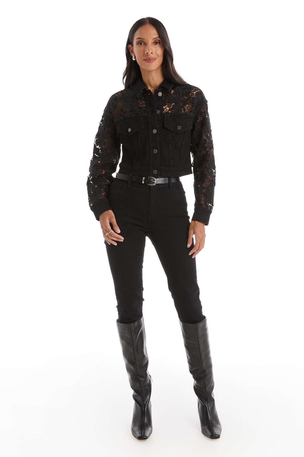 Celeste Jean Jacket Black THE NOLI SHOP