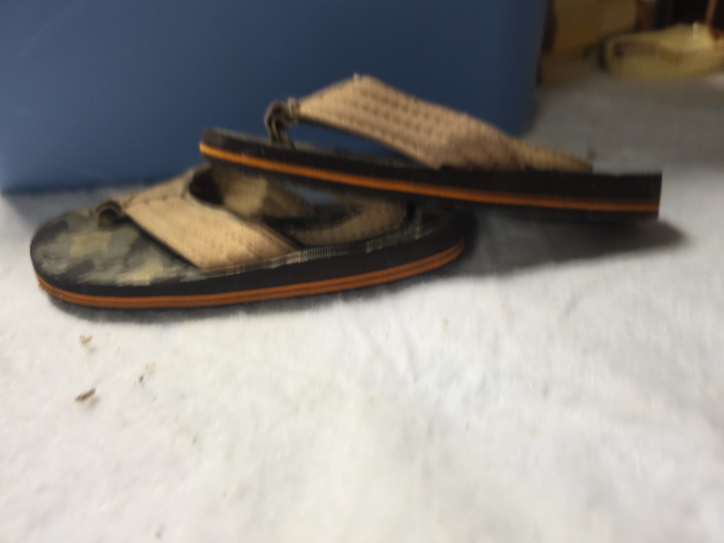 Cat & Jack Henry Camouflage Flip Flop Sandals Size XL (11/12) Toddler Camo Brown