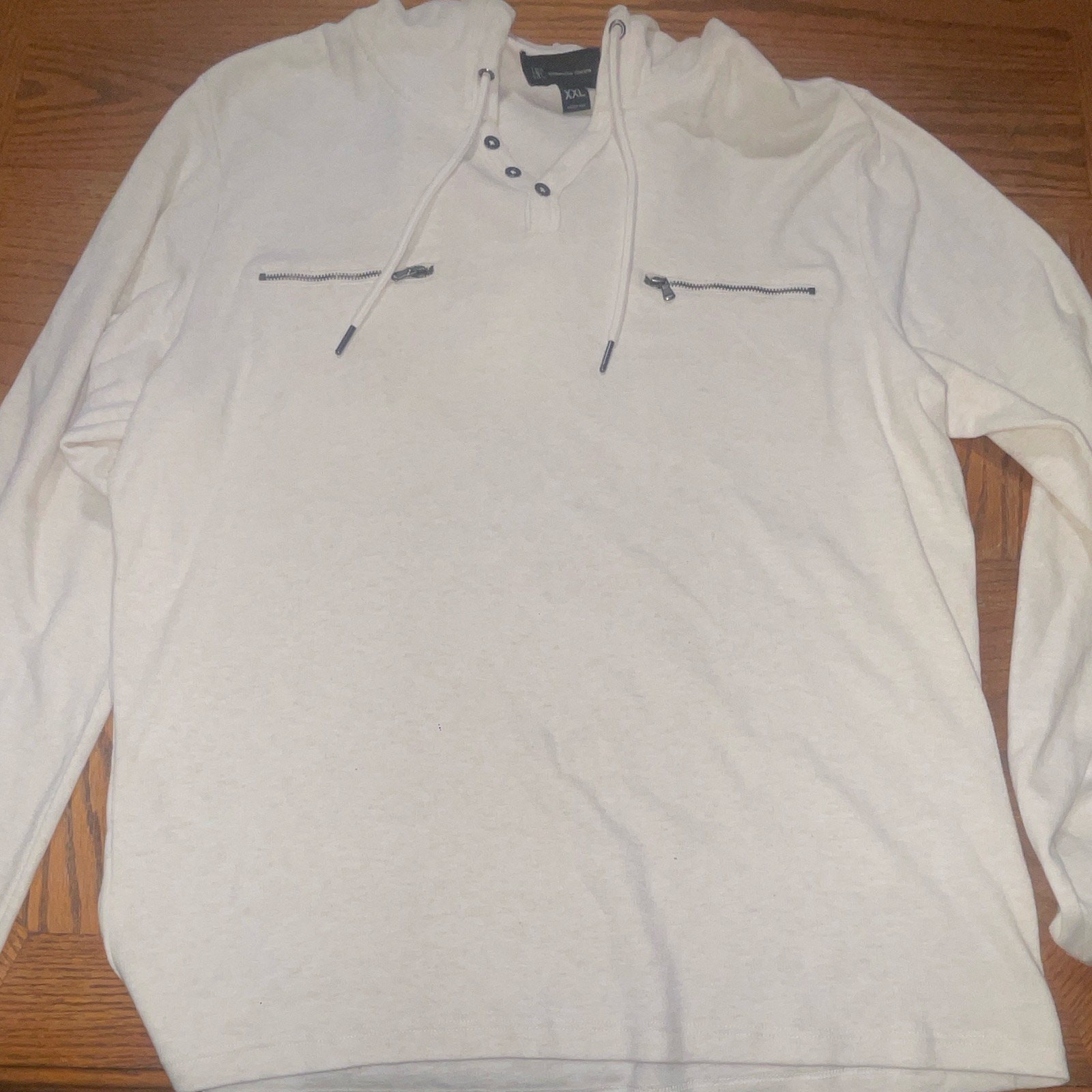 INC International Concepts Henley Pullover Hoodie w/ Pockets XXL