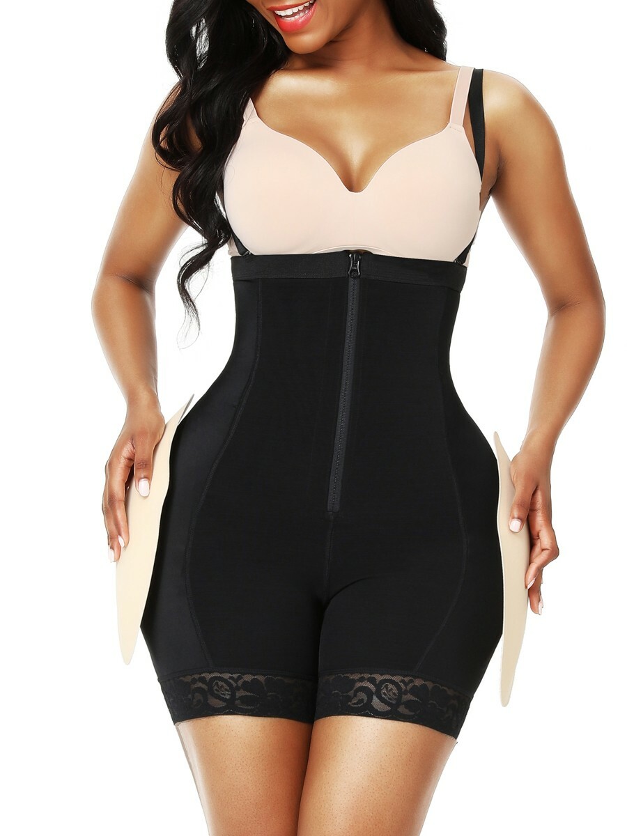 Removable Padded Hips & Butt Lifter Body Shaper Waist Control BBL Faja Shorts