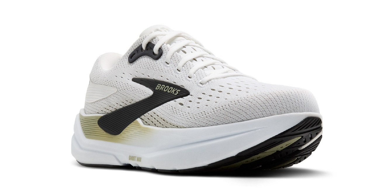 [ BIG SALE ] Men’s Brooks Ghost Max 3 Running Shoes – Bright White/Tea/Black
