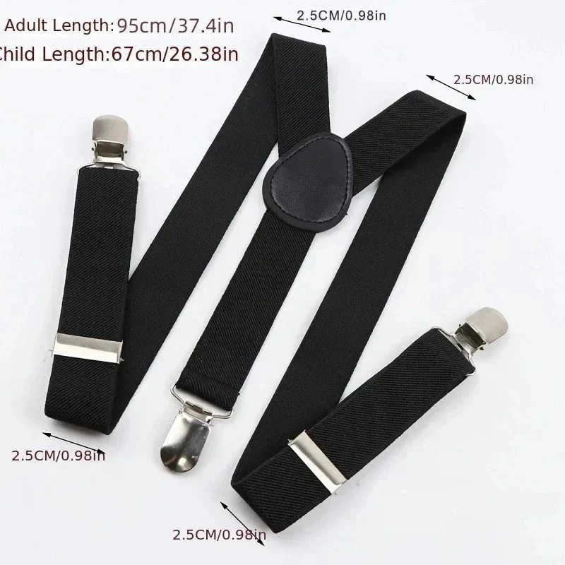 UK Heavy Duty Elastic Suspenders for Men Trouser Pants Braces Strap Work Belt GB