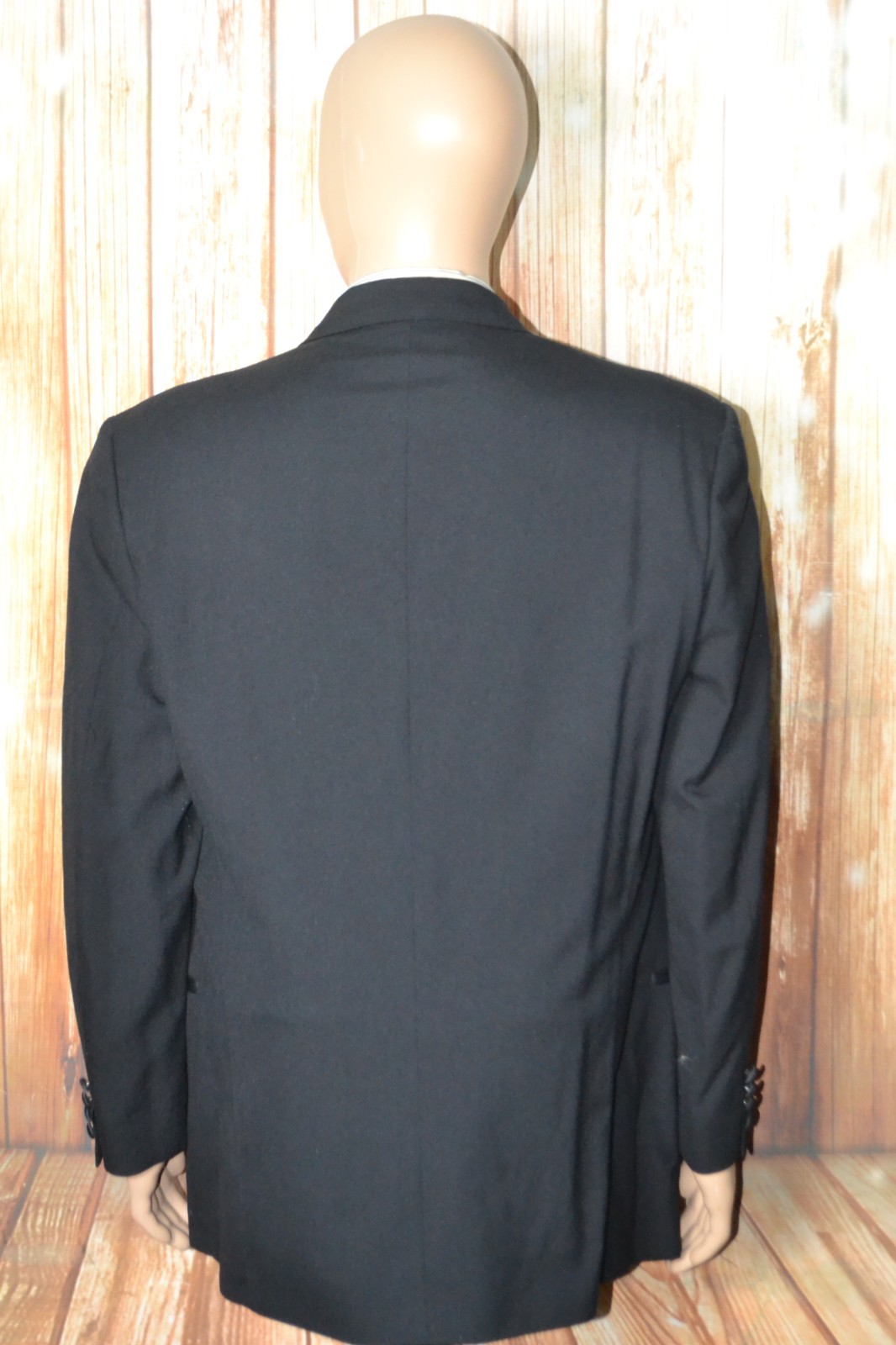 Christian Dior Men Double Breasted Made in USA Wool Tuxedo Jacket Sz 44L