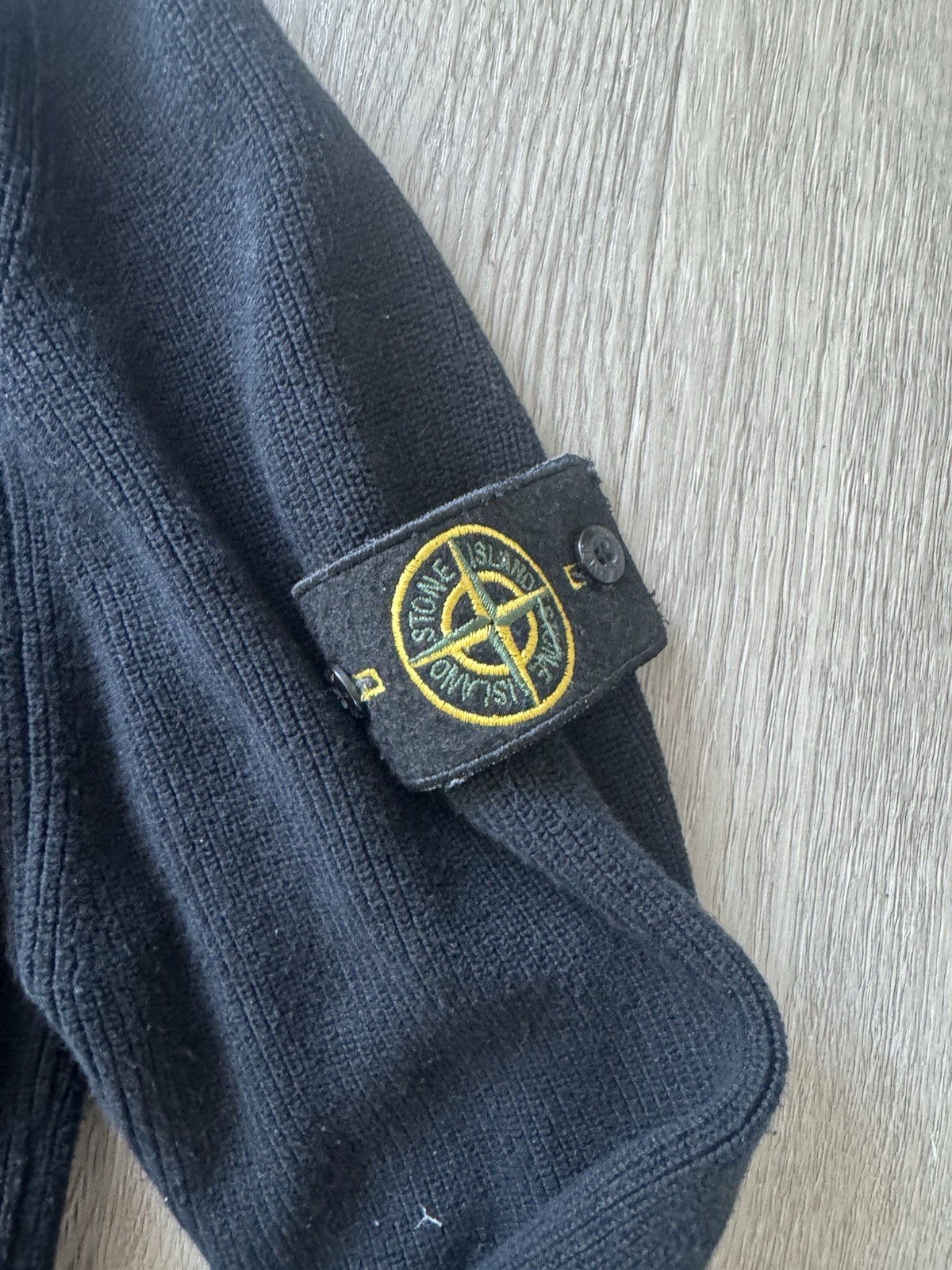 Stone Island Black Quarter Zip Pullover Sweater Size Medium