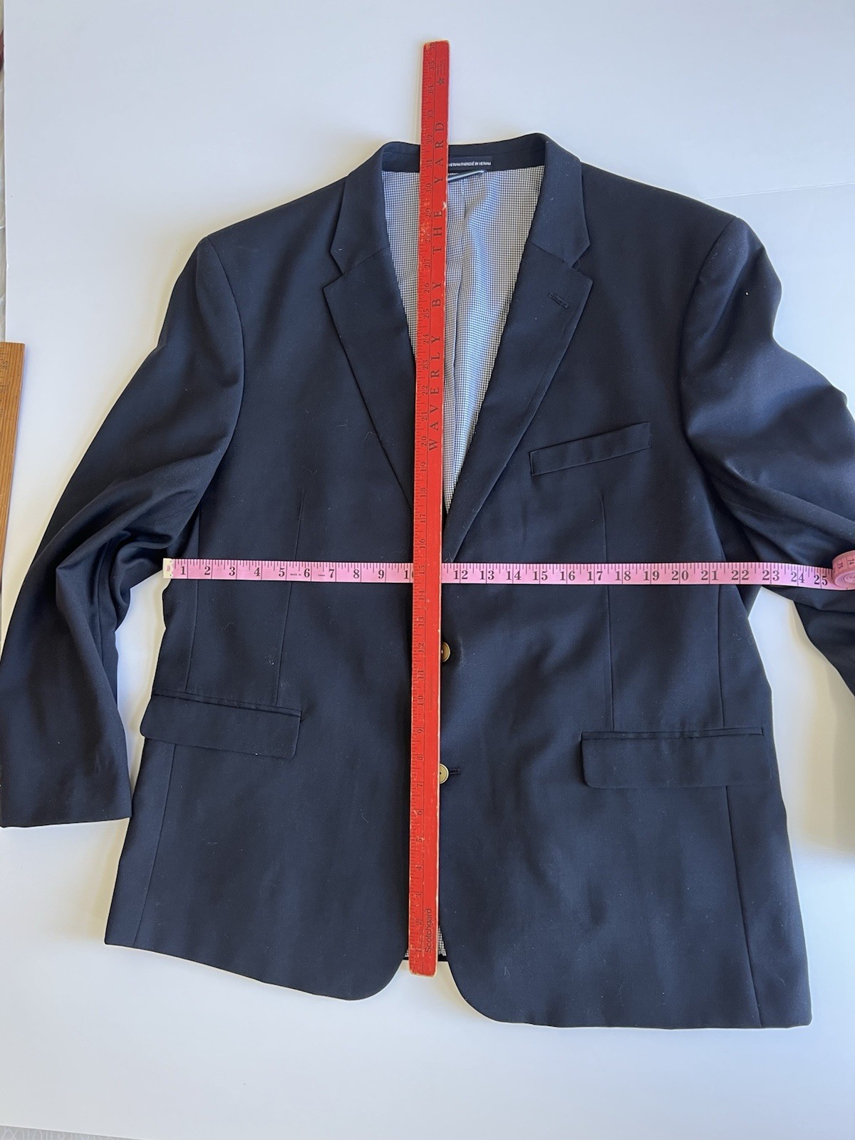 Tommy Hilfiger Blazer Sports Coat Men’s XL Long Blue *Measurements In Pictures**