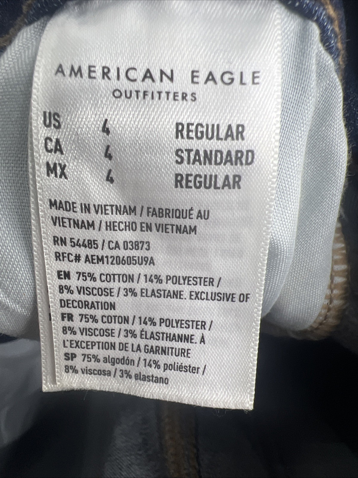 American Eagle Hi rise Next Level stretch Jegging Women’s 4 Dark Wash Faded