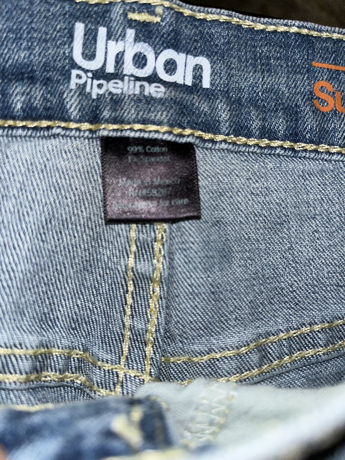 Urban Pipeline Skinny Jeans Teens Size 29 x 30 Blue Cotton Slim Fit Ripped