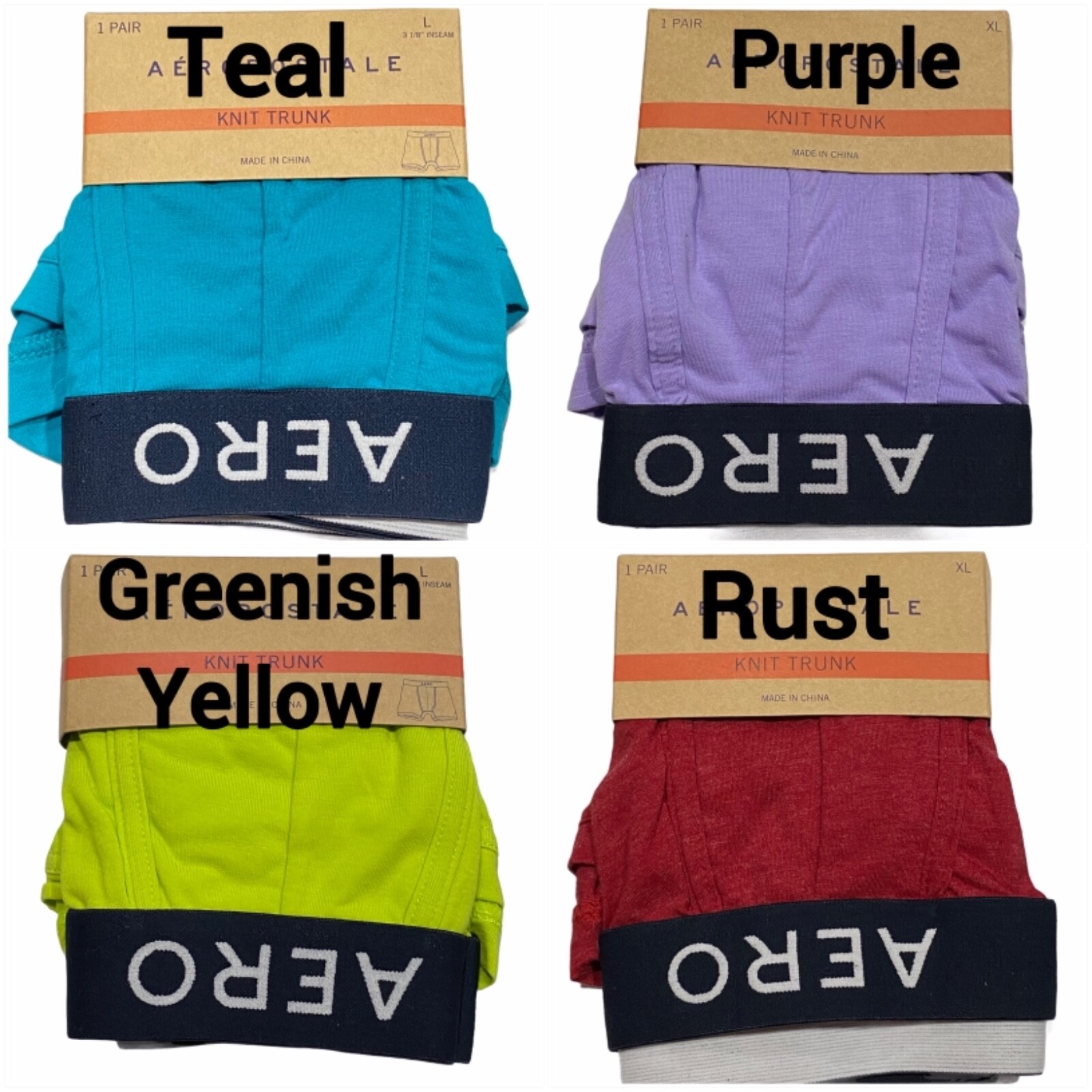 NWT AEROPOSTALE Knit Trunk Underwear Sz S-M-L-XL Assorted Colors