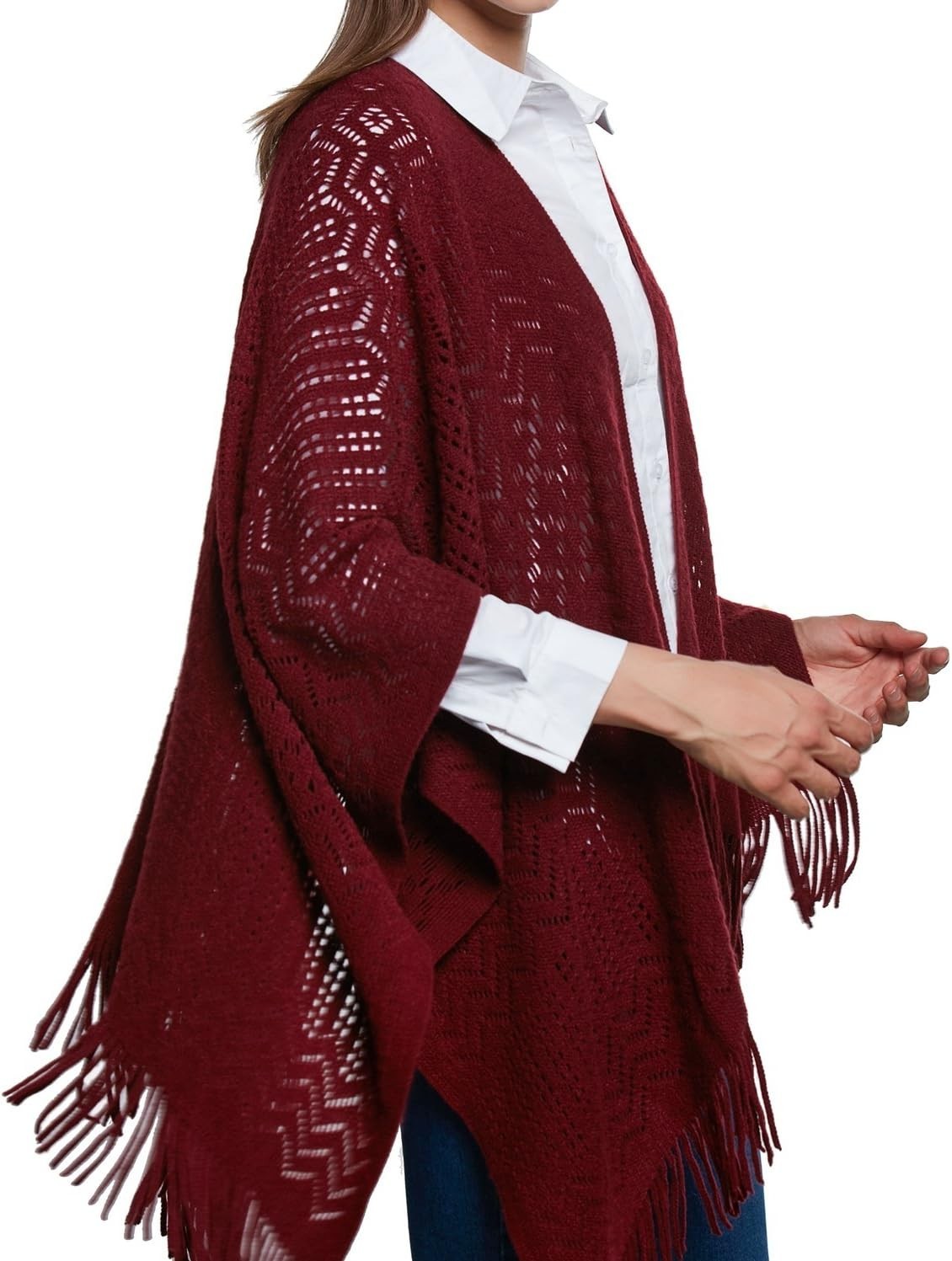 Luxurious 100% Soft Acrylic Poncho Wrap for All Seasons – One Size Fits Most