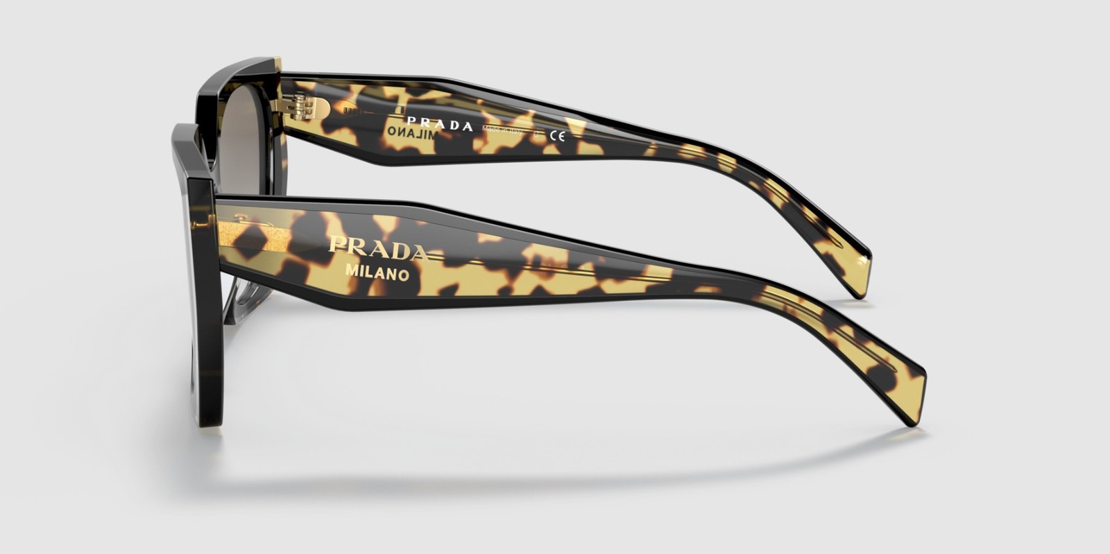 PRADA PR 15WS 3890A7 Black Medium Tortoise Grey Gradient 54mm Women’s Sunglasses