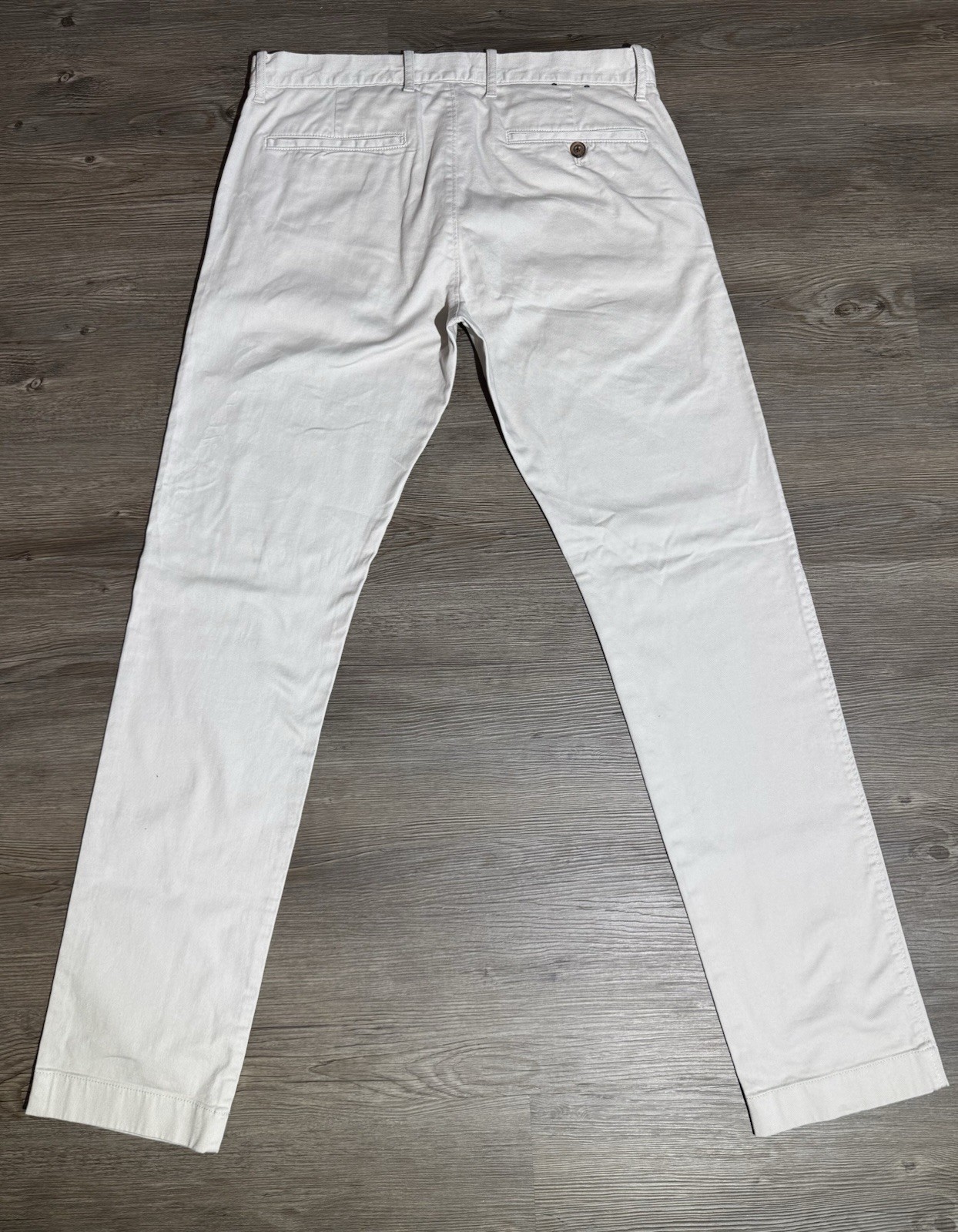 J.Crew Flex Slim Chino Pants Men’s 31×32 Ivory Khaki Stretch Casual Flat Front