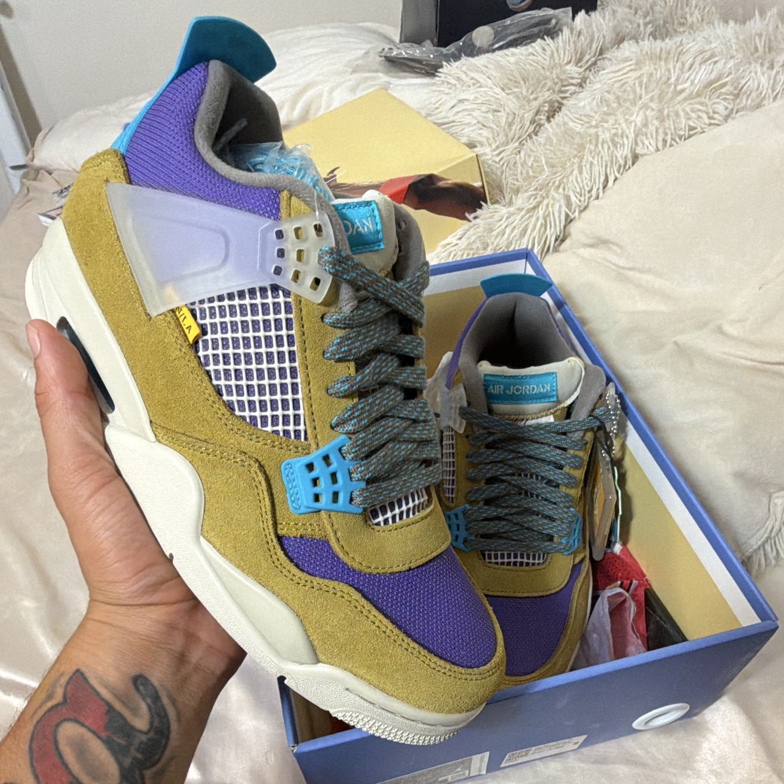 Jordan Air Jordan 4 Retro SP x Union Desert Moss DJ5718-300 Purple Tan Blue