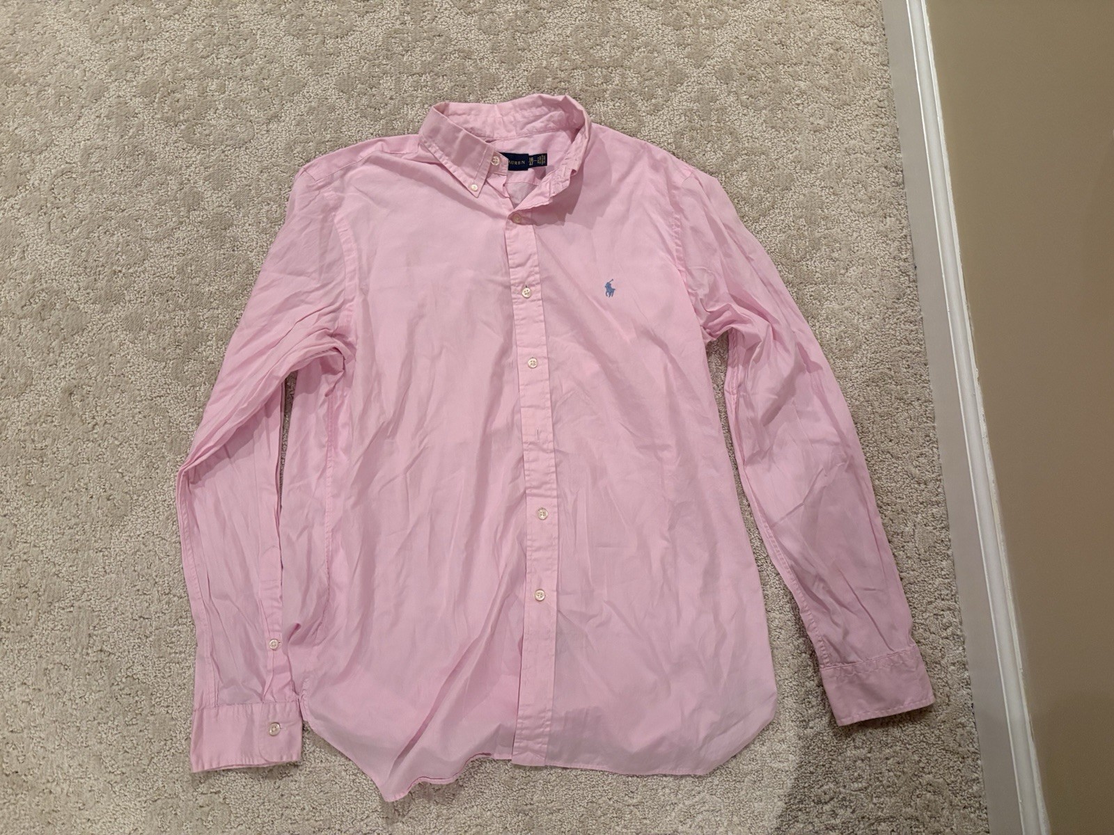 Ralph Lauren Polo Long Sleeve Shirts Classic Fit Men’s Size 16 40 – 41 Lot of 2