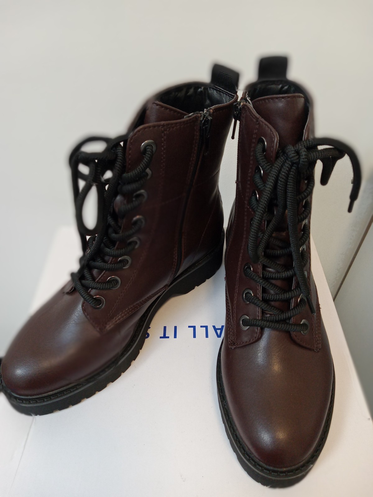 Call It Spring – Plateau Lace Up Combat Boot OXBLOOD / 8.5/ 100% Vegan leather