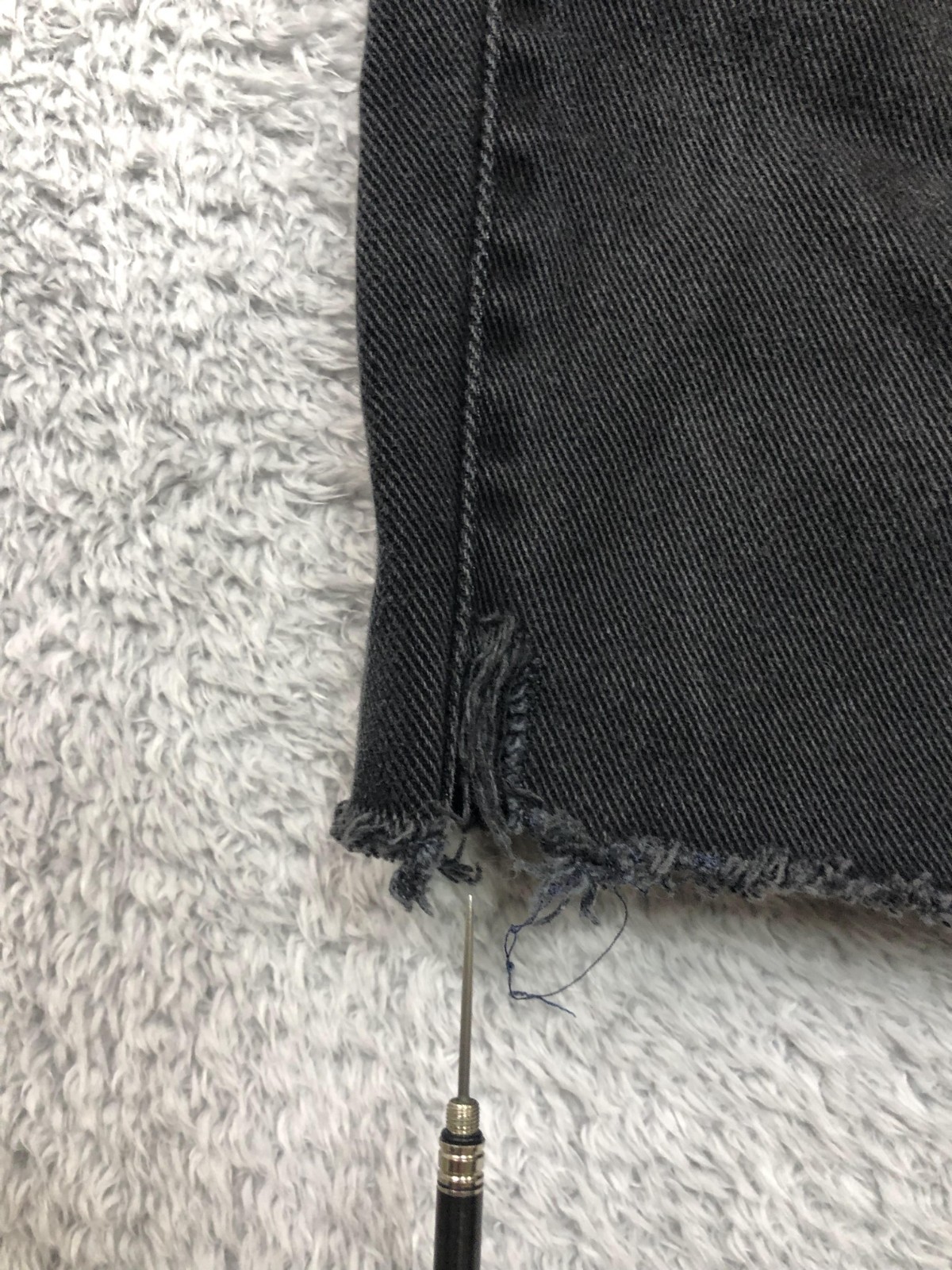 Armani Jeans Men 29×27 (Tag 31) Vintage Eco Stone Tapered Black Distressed *Flaw
