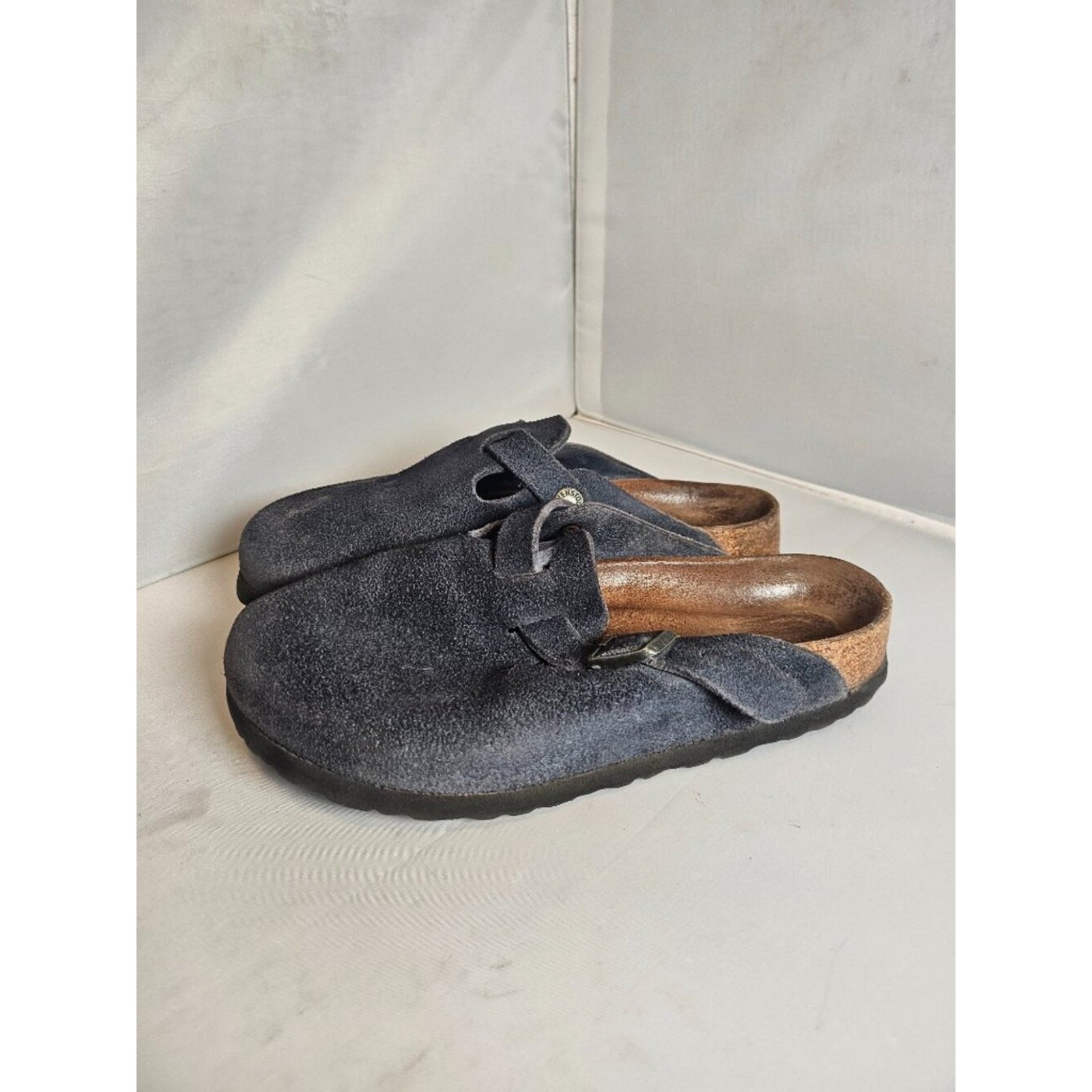 Birkenstock Boston Navy blue Suede Leather 36