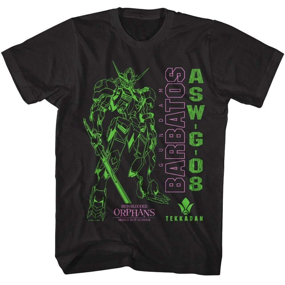 Gundam Barbatos Iron-Blooded Orphans Graphic T-Shirt Black Tee – T762