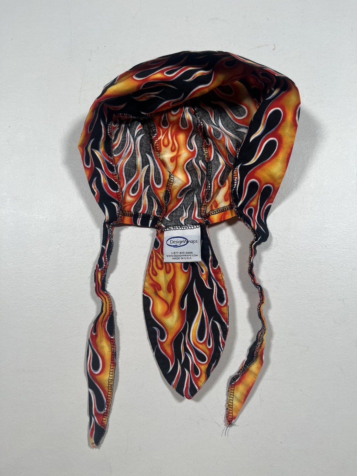 DesignWraps Do-Rag Mens One Size Flame Biker Motorcycle Headwrap Bandana USA
