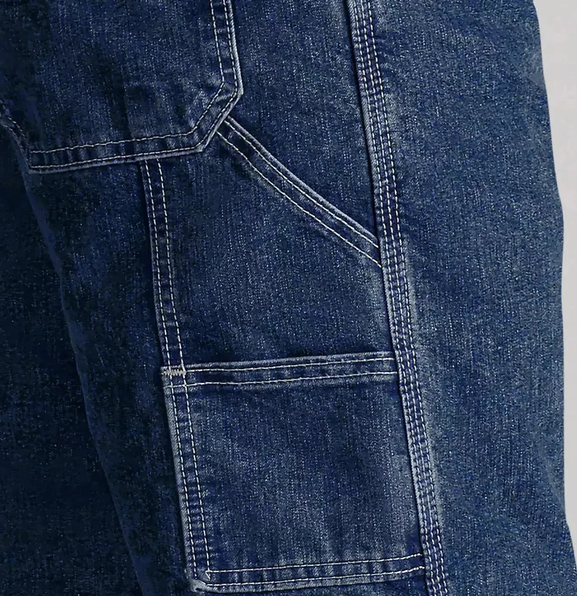 Lee Men’s Stone Wash Straight Leg Loose Fit Cargo Carpenter Denim Jeans 3 Colors