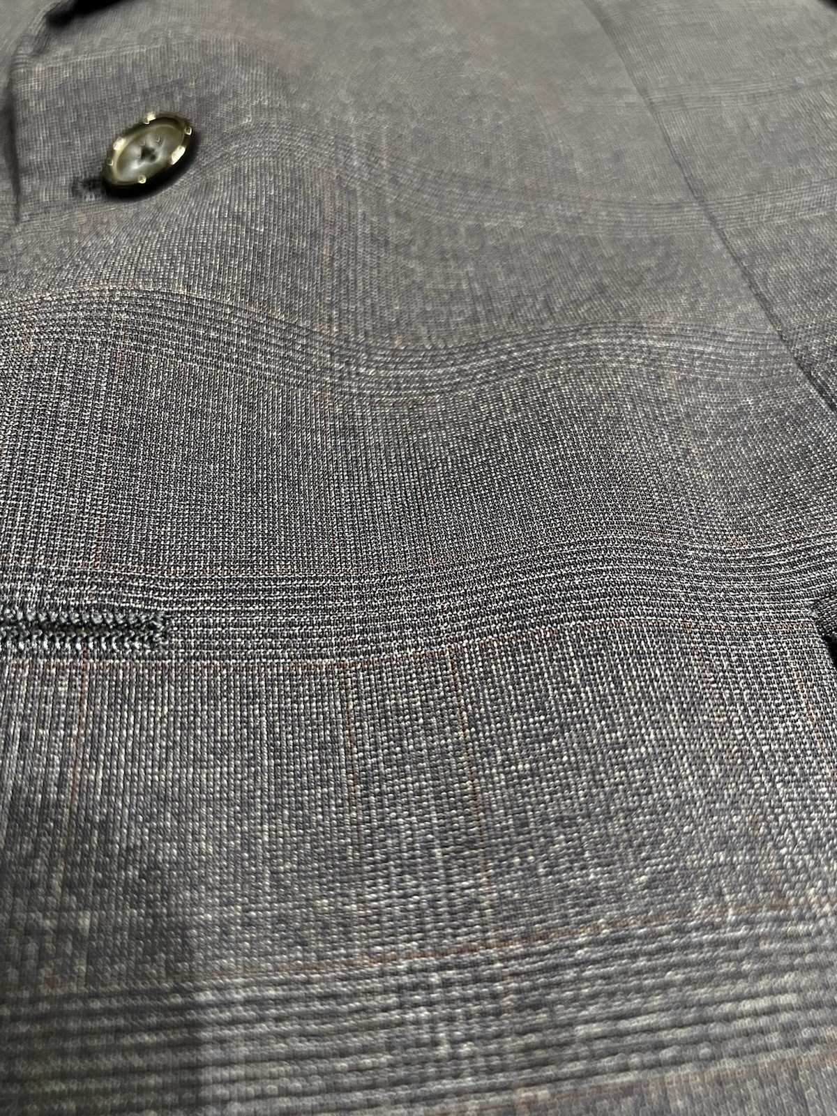 Hart Schaffner Marx Men’s Wool 2 Piece Suit Size 40R Navy Blue Plaid